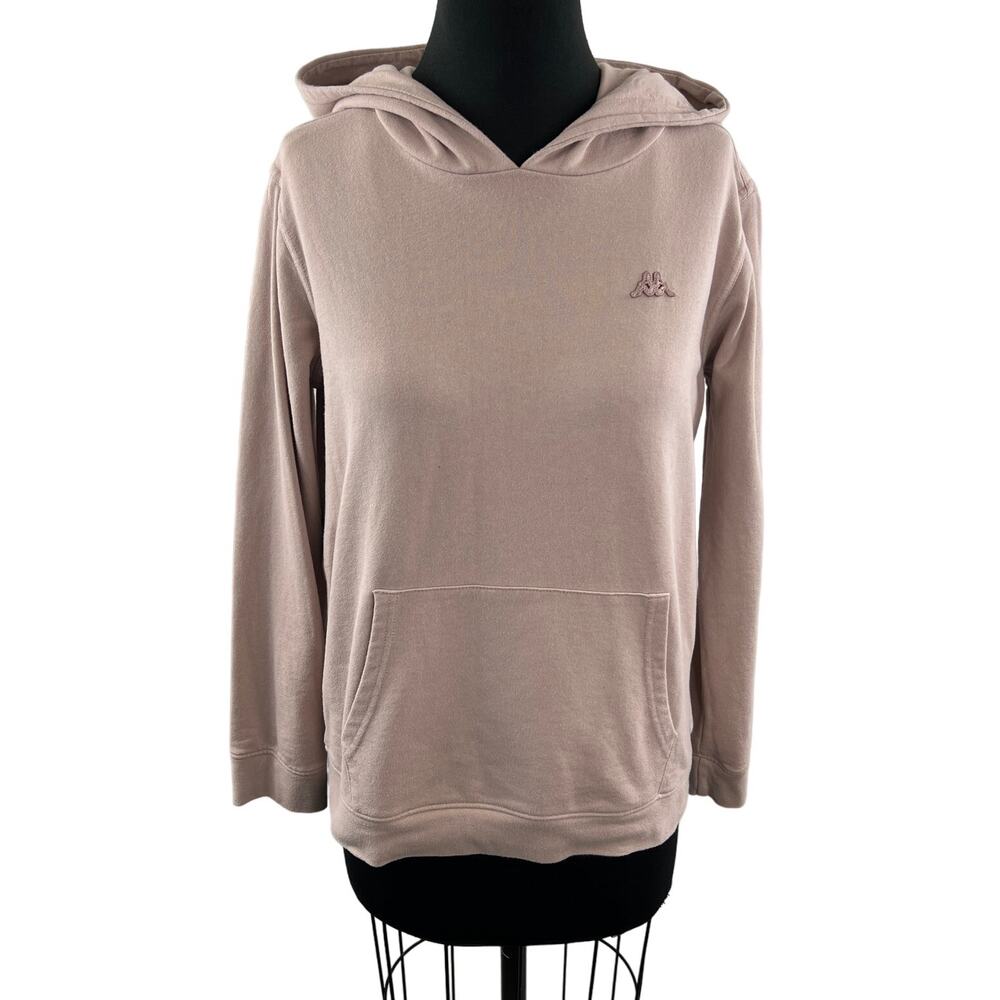 Robe di Kappa Pink Hoodie Cotton Blend Long Sleeves Front Pocket Pullover Sz XL